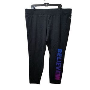Dankskin Now  Leggings 3X (22/24) Black Believe